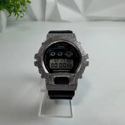 Casio G-Shock DW-6900U Iced Out Diamond Bezel Digital Men Watch DW6900U 3529 - Thumbnail 6