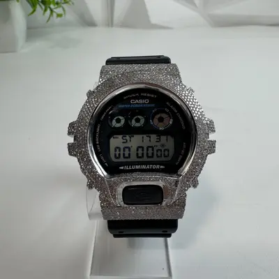 Casio G-Shock DW-6900U Iced Out Diamond Bezel Digital Men Watch DW6900U 3529 - Thumbnail 8