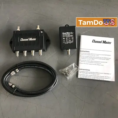 Channel Master CM-3424 TV Antenna Booster 4-Port Distribution Amplifier - Thumbnail 1