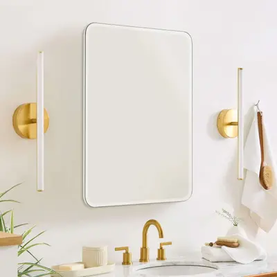 TEHOME Claytin 20x30 White Mirrored Medicine Cabinet - Thumbnail 3