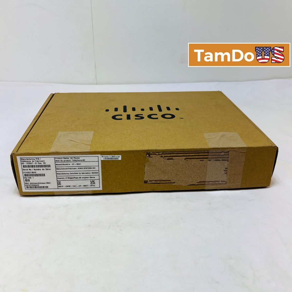 Cisco CP-8841 IP VoIP PoE Phone - 5-Line - 5" High-Res Color Display - Photo 1 - Real photo at TamDo.us