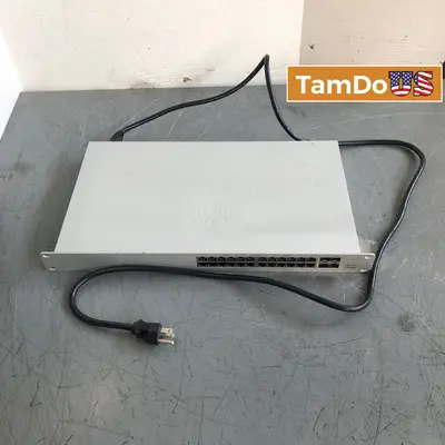 Cisco Meraki MS120-24P-HW 24 Port Gigabit PoE Cloud Managed Switch | Unclaimed - Good - Real photo at TamDo.us