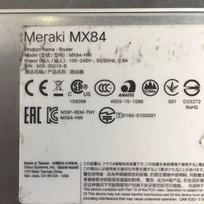 Cisco Meraki MX84-HW Security Appliance – Enterprise Cloud Managed Firewall - Thumbnail 8