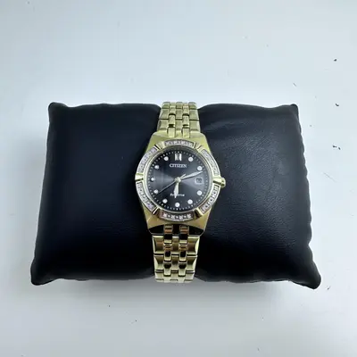 Citizen Corso Diamond Gold Tone Watch 28mm - Thumbnail 2