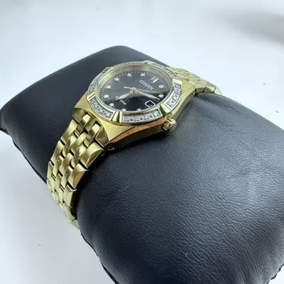 Citizen Corso Diamond Gold Tone Watch 28mm - Thumbnail 3