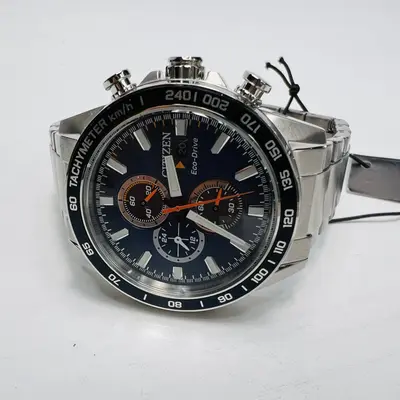 Citizen $599 Eco-Drive Chronograph Blue Dial Men's Watch 44mm Stainless Steel - Thumbnail 5