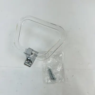 Clear Acrylic Handle Pull Modern Chrome Base - Thumbnail 2