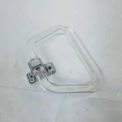 Clear Acrylic Handle Pull Modern Chrome Base - Thumbnail 4