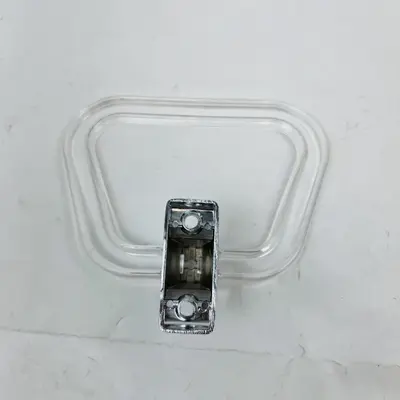 Clear Acrylic Handle Pull Modern Chrome Base - Thumbnail 3