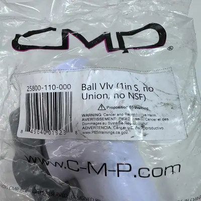 CMP 25800-110-000 Ball Valve 1in - Thumbnail 3