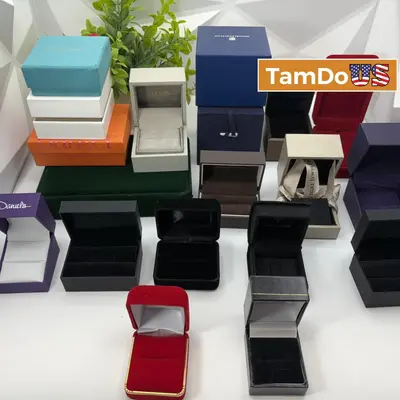 Collection of Empty Jewelry Gift Boxes - Ring, Diamond, Necklace, Earring - Thumbnail 1
