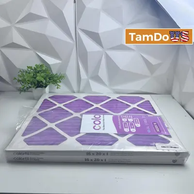 Colorfil 16x20x1 Air Filter MERV 8, Odor/Dust/Pollen Removal, 2-Pack - New - Real photo at TamDo.us