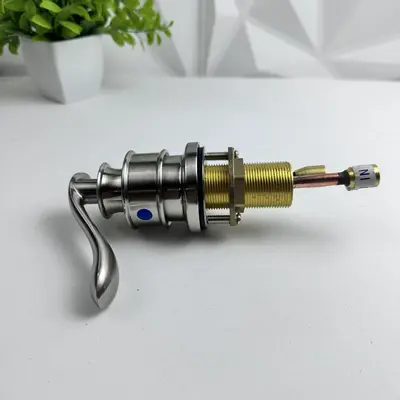 Commercial Beer or Soda Tap Faucet Handle Valve Assembly – Stainless & Brass - Thumbnail 2