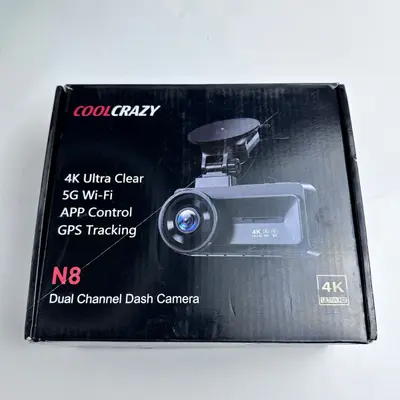 Coolcrazy N8 4K Dual Dash Cam, 5G WiFi, GPS Tracking, App Control - Thumbnail 2