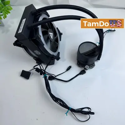 Cooler Master 120mm AIO Liquid CPU Cooler ARGB Fan CyberPowerPC DF1202512SEMN - Thumbnail 1