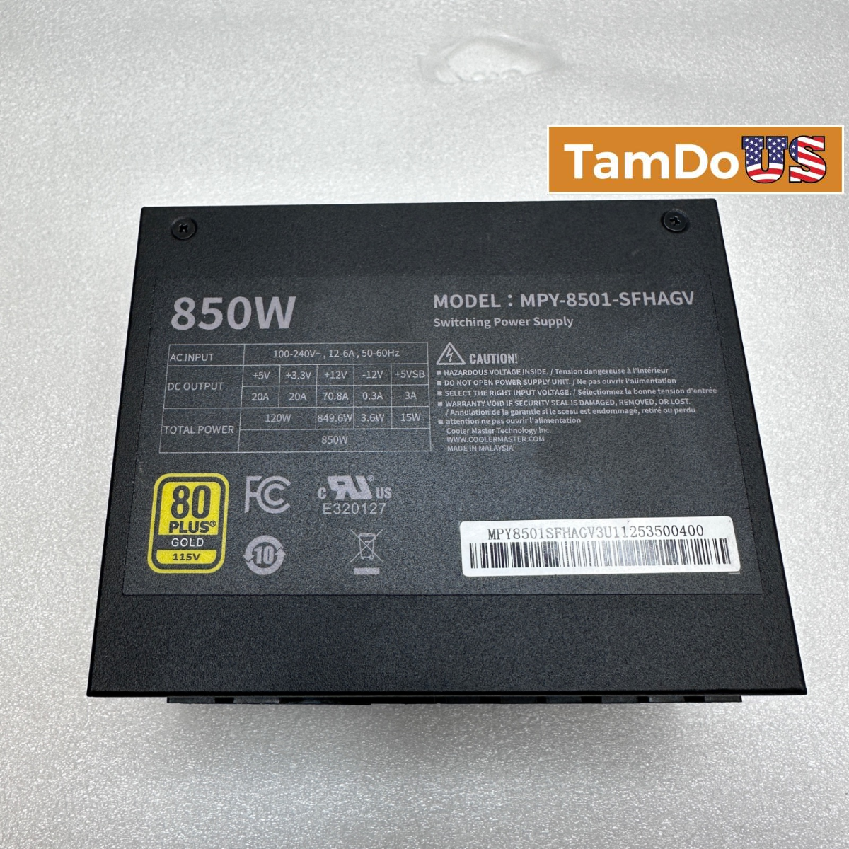 Cooler Master V850 SFX Gold 850W Power Supply MPY-8501-SFHAGV Fully Modular 80+ - Photo 1 - Real photo at TamDo.us
