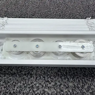 Cordless 2" Faux Wood Blind – 39x66 White Room Darkening Window Shade - Thumbnail 3