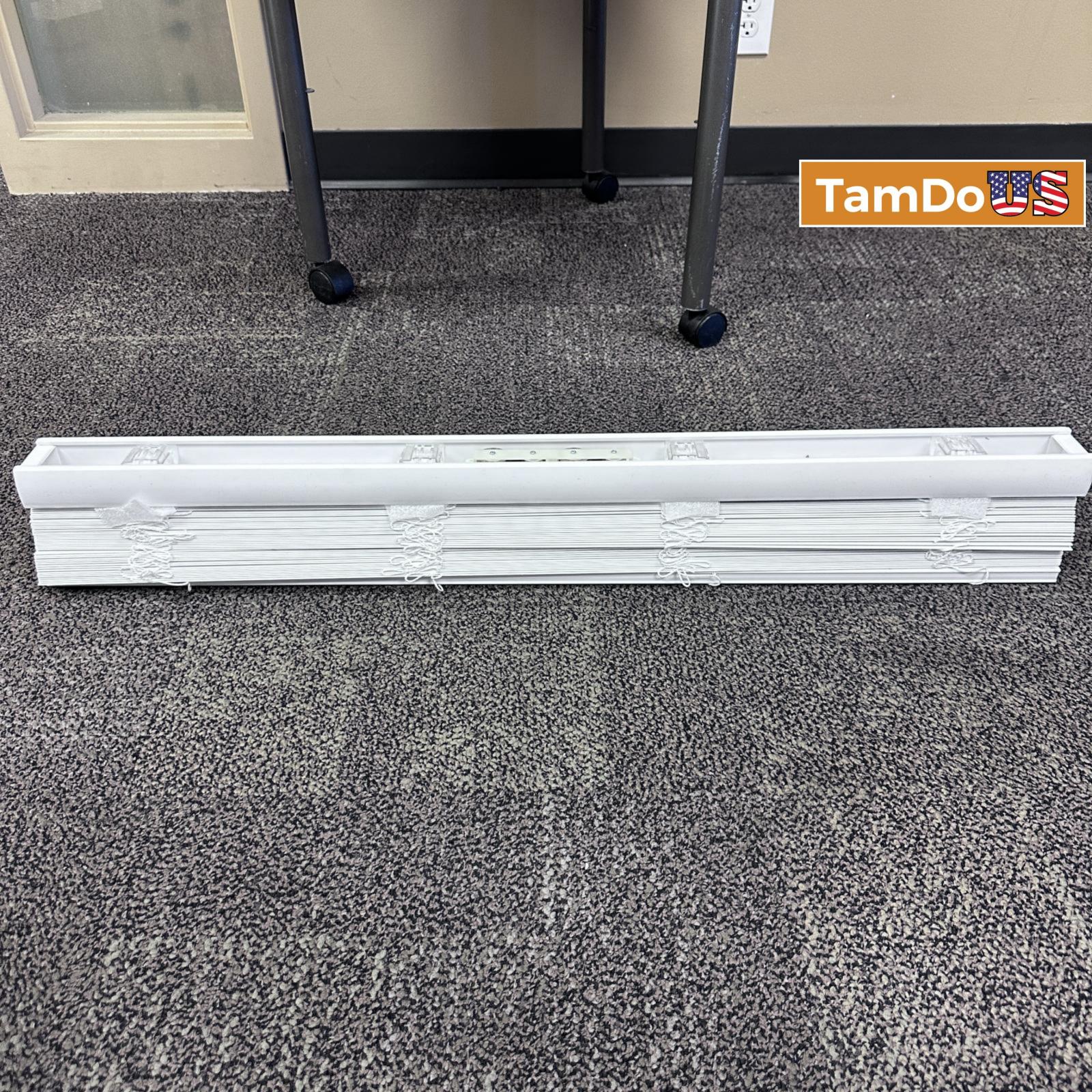 Cordless 2" Faux Wood Blind – 39x66 White Room Darkening Window Shade - Photo 1 - Real photo at TamDo.us