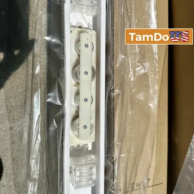 Cordless Faux Wood Blind 2-inch - New Open Box - Real photo at TamDo.us