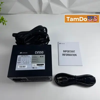 Corsair CV Series CV550 550W 80 PLUS Bronze Non Modular ATX Power Supply - Thumbnail 1