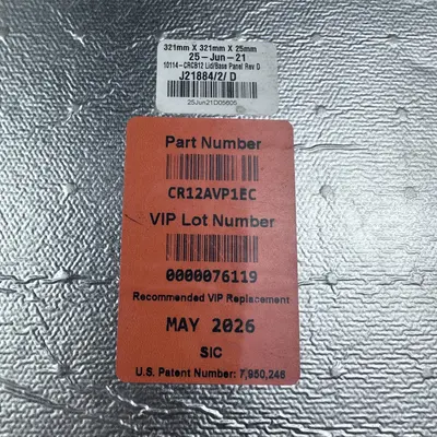 CR12AVP1EC Vacuum Insulation Panel 321mm x 321mm x 25mm - Thumbnail 4