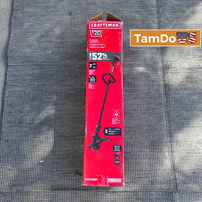 CRAFTSMAN V20 13" Cordless String Trimmer Kit CMCST901M1 With 4.0Ah Battery - Thumbnail 1
