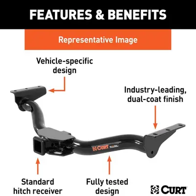 CURT 13243 Class 3 Trailer Hitch, 2" Receiver Fits Select Land Rover Range Rover Sport - Thumbnail 7