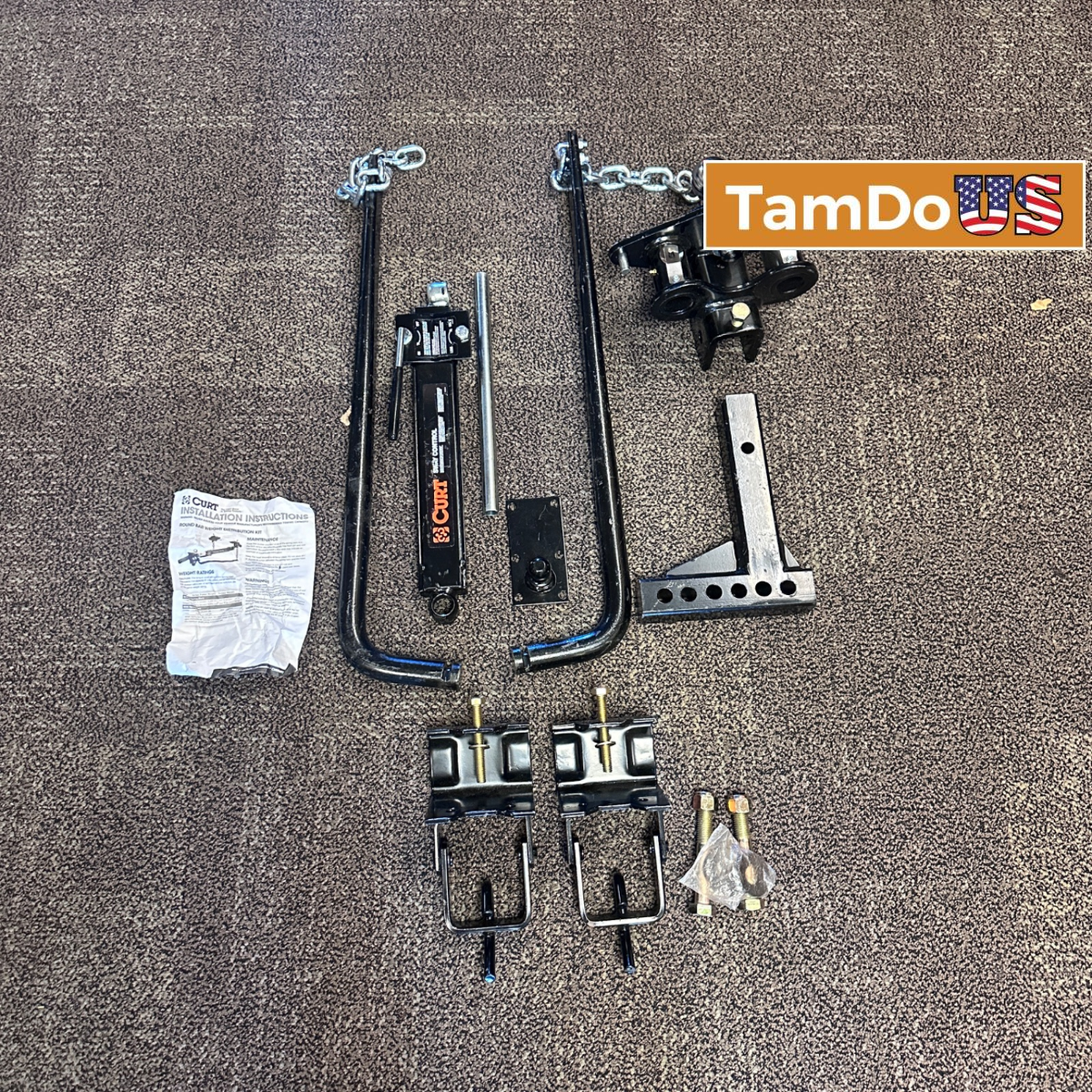 CURT 17063 Round Bar Weight Distribution Hitch Sway Control 14000 lbs Trailer - Photo 1 - Real photo at TamDo.us