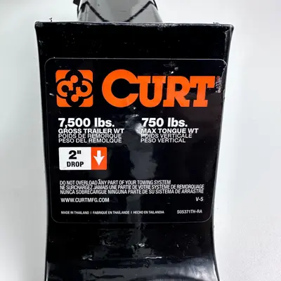 CURT Trailer Hitch Ball Mount 2" Drop 2" Ball 7500 lbs GTW w/ Receiver Lock Keys - Thumbnail 7