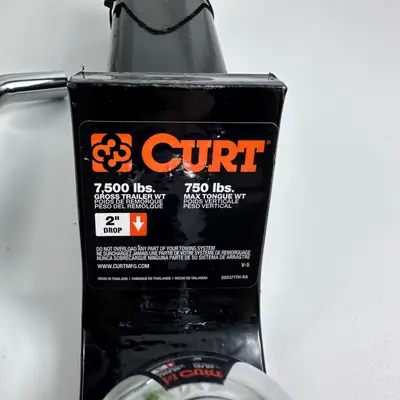 CURT Trailer Hitch Ball Mount 2" Drop 2" Ball 7500 lbs GTW w/ Receiver Lock Keys - Thumbnail 9
