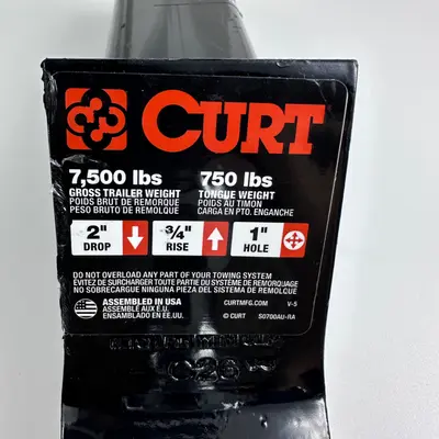 CURT Trailer Hitch Ball Mount 2" Shank 2" Drop 3/4" Rise 2" Ball 7,500 LBS - Thumbnail 5