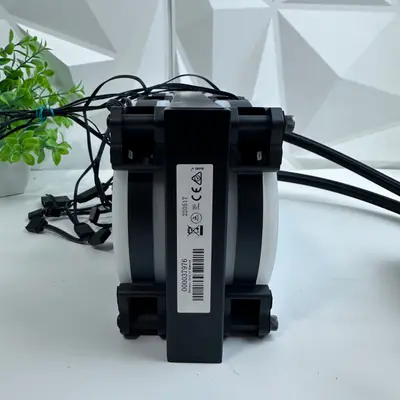 CyberPowerPC 240mm AIO Liquid CPU Cooler Dual 120mm ARGB Fans DF1202512SEMN - Thumbnail 5