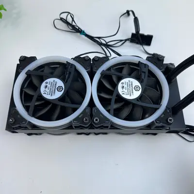 CyberPowerPC 240mm AIO Liquid CPU Cooler Dual 120mm ARGB Fans DF1202512SEMN - Thumbnail 6