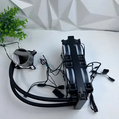 CyberPowerPC 240mm AIO Liquid CPU Cooler Dual 120mm ARGB Fans DF1202512SEMN - Thumbnail 2