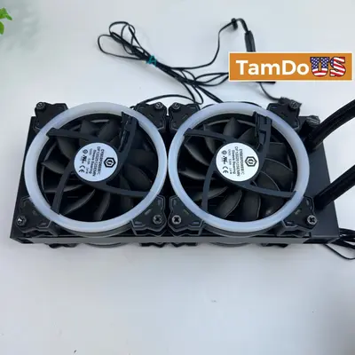 CyberPowerPC 240mm AIO Liquid CPU Cooler Dual 120mm ARGB Fans DF1202512SEMN - Good - Real photo at TamDo.us