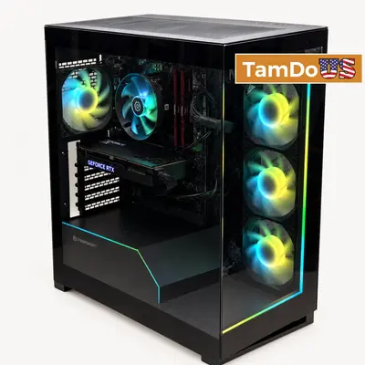 CyberPowerPC Gaming Desktop, Ryzen 5 5500, 16GB DDR4, 1TB SSD, RTX 4060 Ti 8GB - Thumbnail 1