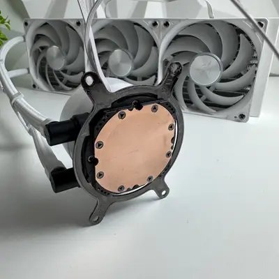 CyberPowerPC MasterLiquid 360mm White AIO CPU Liquid Cooler 3x 120mm Fans - Thumbnail 5
