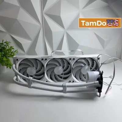 CyberPowerPC MasterLiquid 360mm White AIO CPU Liquid Cooler 3x 120mm Fans - Good - Real photo at TamDo.us