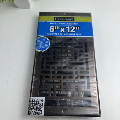 Decor Grates 6"x12" Wall/Ceiling Register Vent, Rubbed Bronze - Thumbnail 2