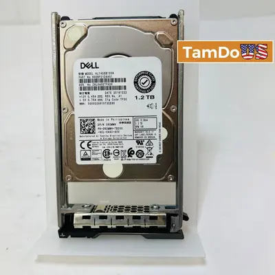 Dell 1.2TB 10K RPM 2.5" SAS 12Gbps Enterprise HDD w/ Tray - Excellent - Real photo at TamDo.us