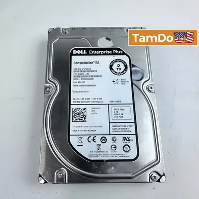 Dell Enterprise Plus 2TB 3.5" SAS 6Gbps Server Hard Drive ST2000NM0001 07YXTH - Good - Real photo at TamDo.us