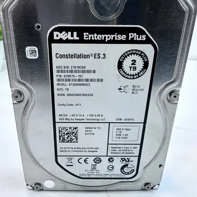 Dell Enterprise Plus 2TB 7.2K 3.5" SAS 6Gbps Hard Drive ST2000NM0023 0T7F78 - Thumbnail 2