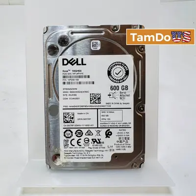 Dell Exos 600GB 10K RPM 2.5" SAS 12Gbps Enterprise HDD - Excellent - Real photo at TamDo.us