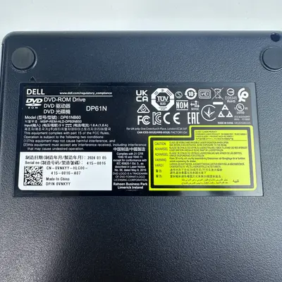 Dell External USB DVD-ROM Drive DP61N DP61NB60 Genuine DP/N 0VNKYY Slim Black - Thumbnail 5