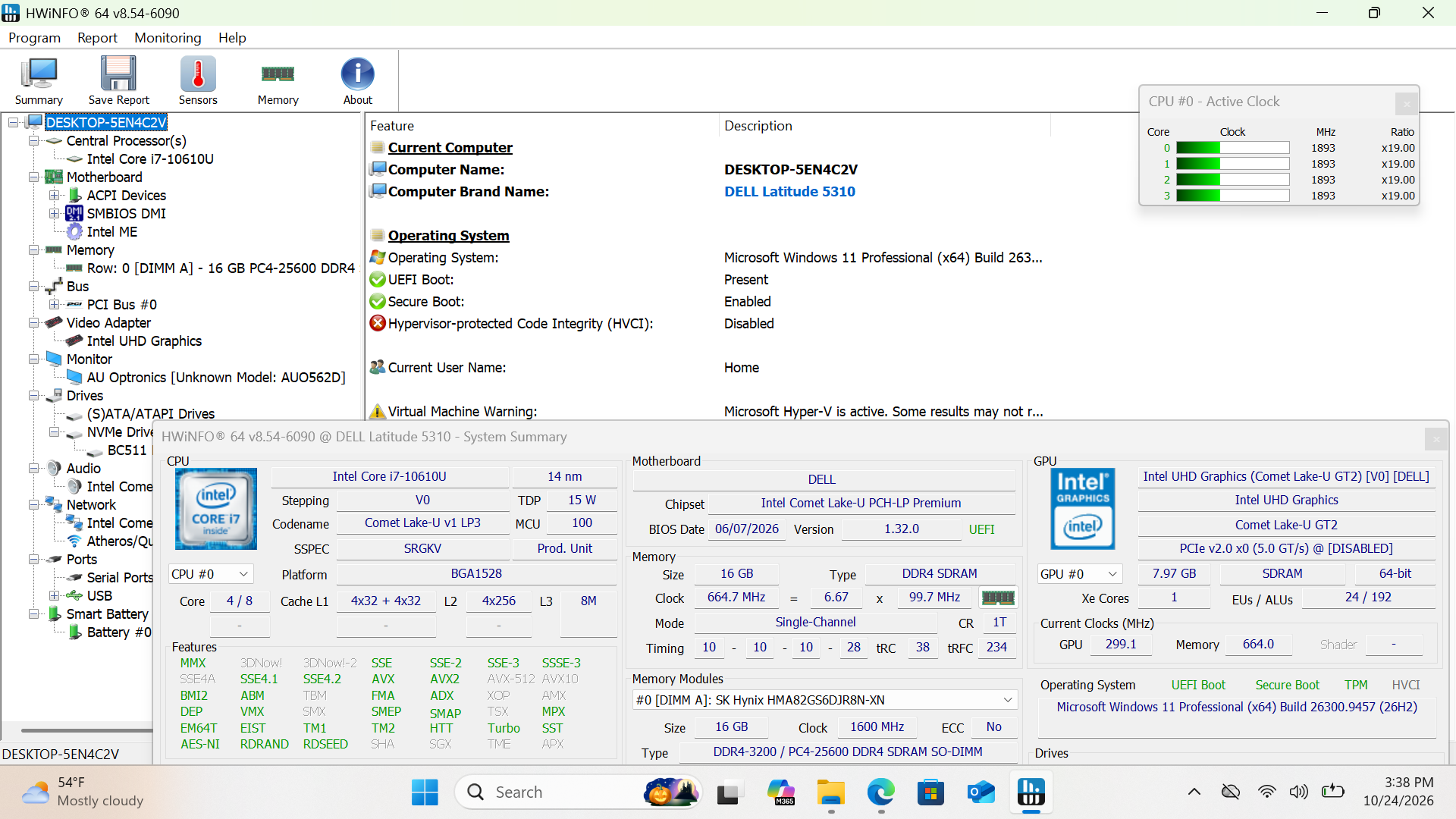 Dell Latitude 5310 Laptop, 13.3" FHD, i7-10610U, 16GB, 256GB SSD, Win 11 Pro - Thumbnail 10