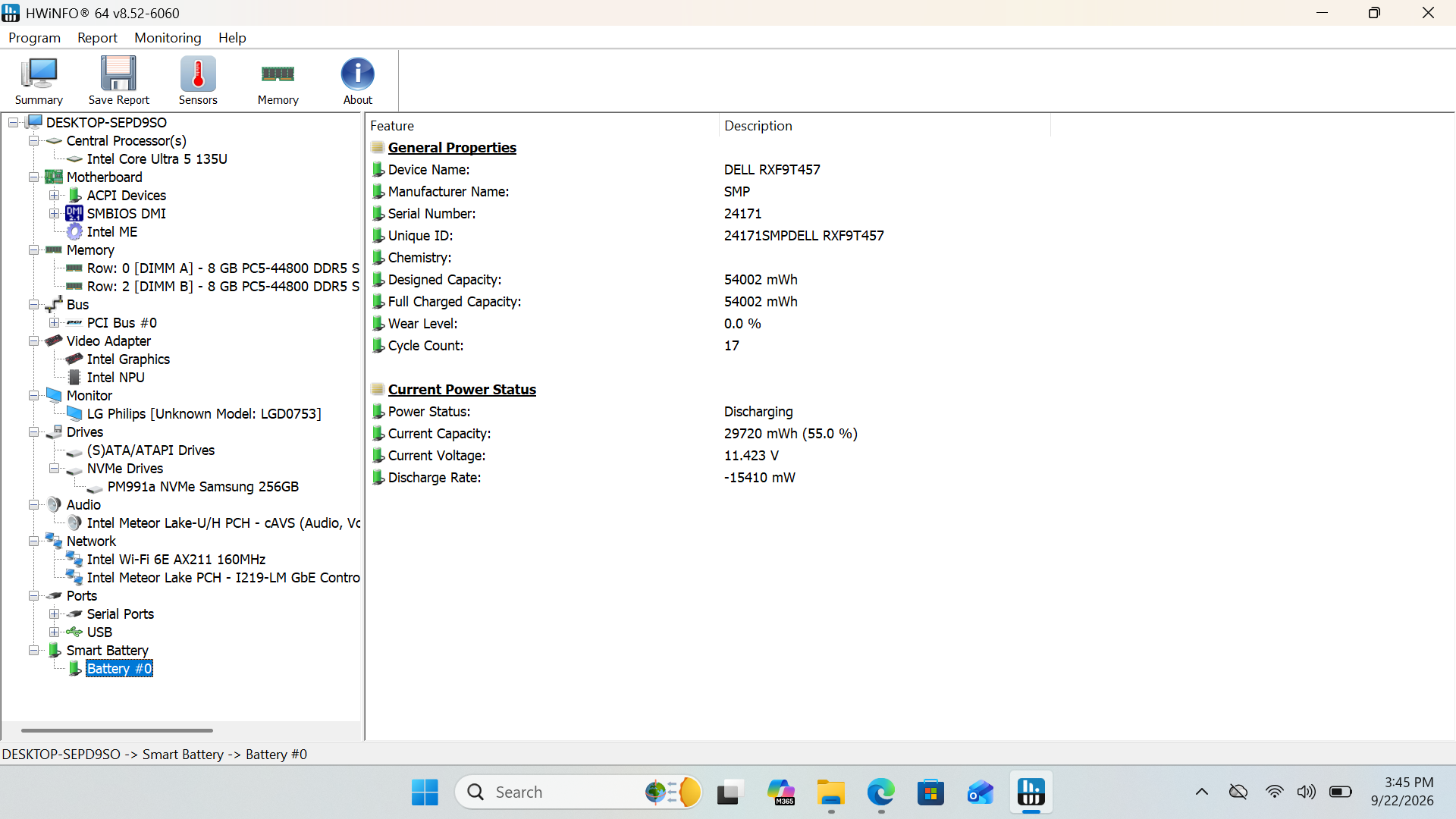DELL Latitude 5450 Laptop, 14" FHD, Ultra 5 135U, 16GB DDR5, 256GB, Win 11 Pro - Thumbnail 2