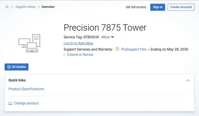 DELL Precision 7875, Ryzen Threadripper PRO 7955WX, 64GB DDR5, RTX 2000 Ada, 1TB - Thumbnail 2