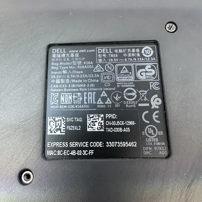 Dell TB16 K16A Thunderbolt Docking Station USB-C (Device Only) - Thumbnail 5