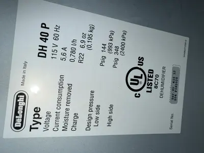 Delonghi DH 40 P Dehumidifier 40-Pint Capacity - Thumbnail 9