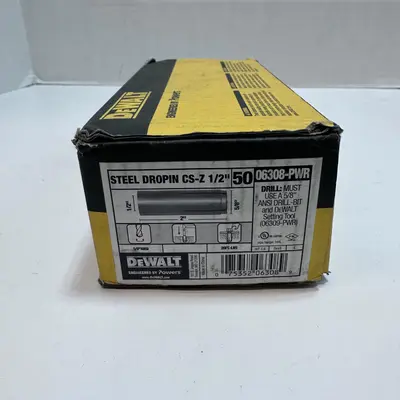 Dewalt 06308-PWR 1/2" Carbon Steel Drop-In Anchor - Pack of 50 - Thumbnail 5